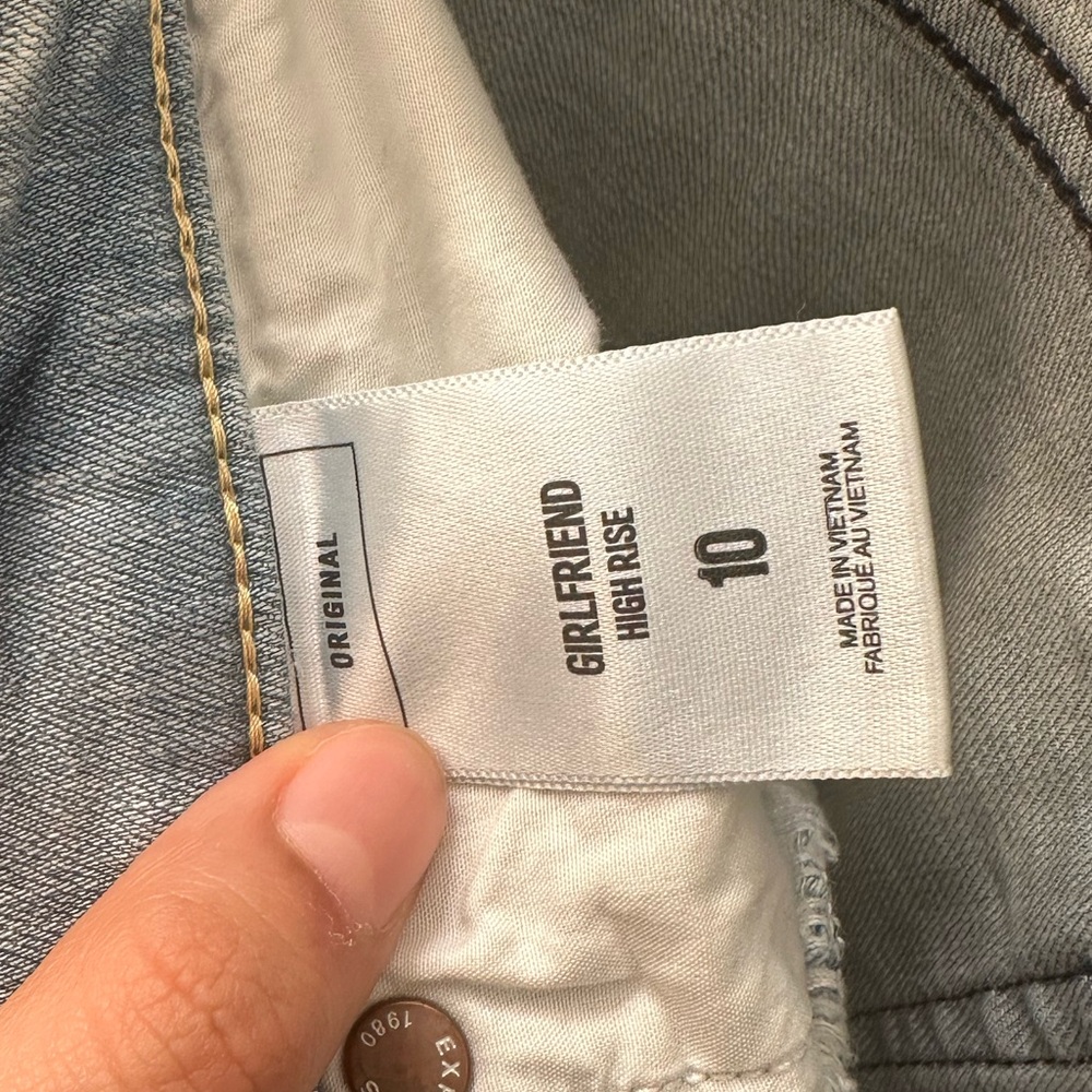 Distressed & Embellished Girlfriend High Rise Jeans - Picture 8 of 8